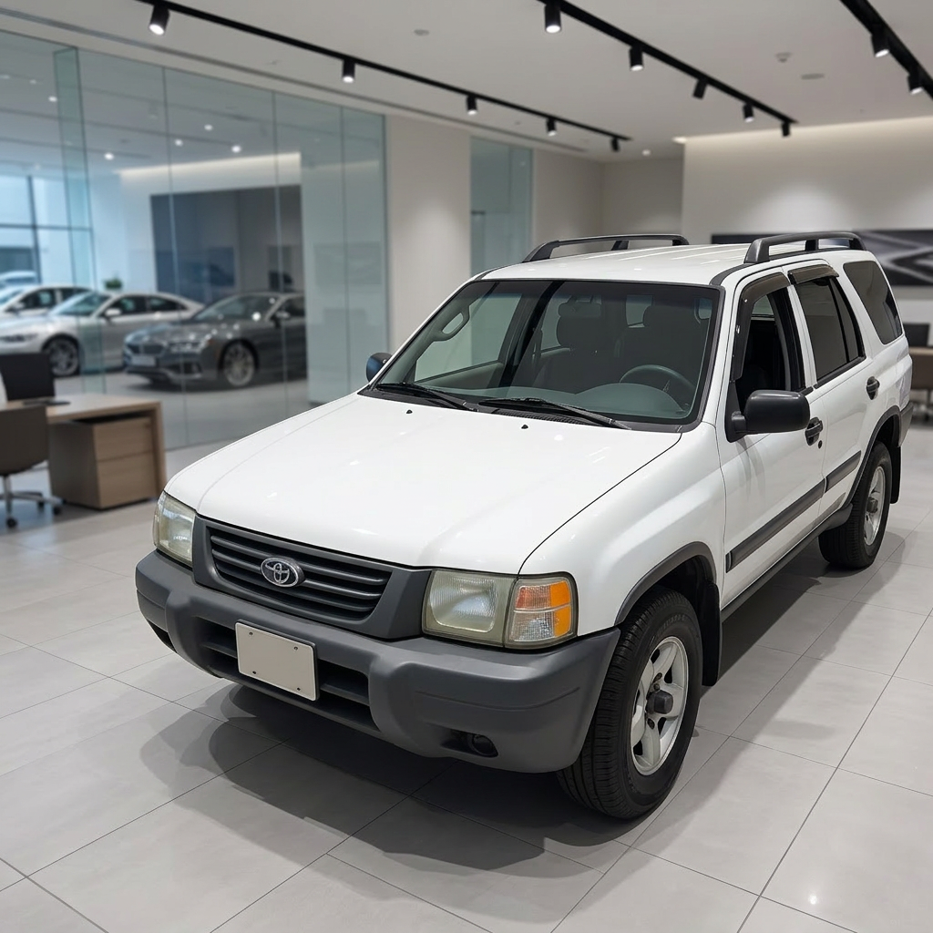 SUV in a dealership showroom